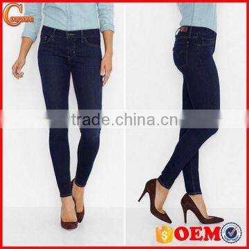 High quality fashion bodycon skinny women jean pants