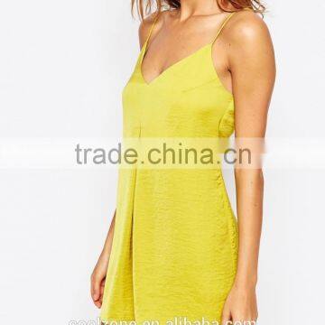 Women Pleat Front Smooth Satin Sexy Night Sleeping Dresses Wholesale photo-4