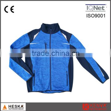 Fashion melange blue pachytene coat mens running bodkin knitted casual jacket