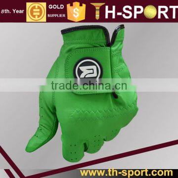 hot sale great quality green cabretta leather golf glove