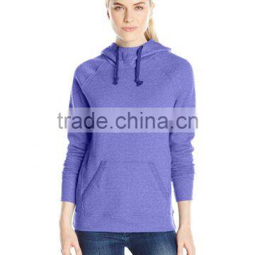 Women's Fleece Cowl Neck Pullover Hoodies With Eyelets
