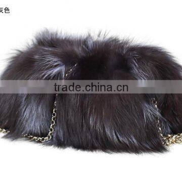 Genuine Fox Fur Handbag Tote Bag Luxury for Ladies Girl photo-2