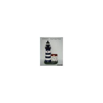 Model lighthouse/Wooden crafts/Nautical decoration/clock