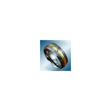 Gold Plated and Brushd Tungsten Ring Wholesales