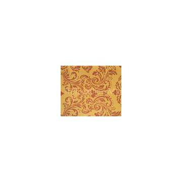 Plumply Flower Printed Faux Leather Upholstery Fabric With Non Woven Backing