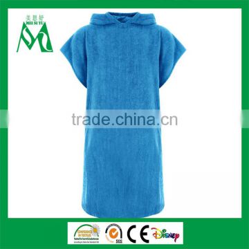 surf towel poncho , soft velour towel poncho for adult wholesale