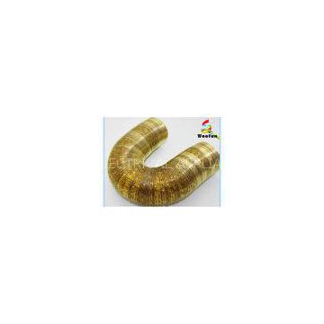 Eco Friendly Gold Aluminum Flexible Duct , Fireproof Flexible AC Duct