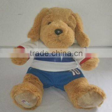 Sitting Design Brown Color Plush Lion Toys With T-shirt and Custom Logo Printing photo-2
