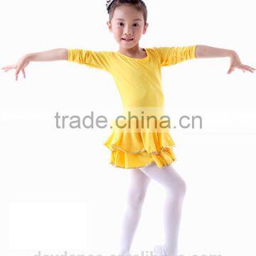 Child Kids Spandex Long Sleeve Latin Dance Dress Girls Fancy Dance Stage Costumes Performance Dress photo-2