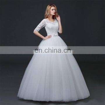HS1633 2017 Sweetheart Embroidered Luxury Long Sleeve Bridal Gown Chic Wedding Dresses photo-3
