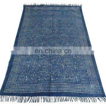 Wholesale Handmade Cotton Rug Natural Blue Colour Indigo Area Rug