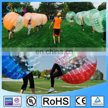 2016 Half color TPU bubble soccer bubble ball, half color bumper ball for sale