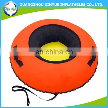 2016 Hot sale cheap cold-resistant nylon covered inflatable towable snow tube with hard bottom