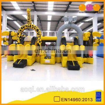 AOQI inflatable bounce-outdoor playground equipment jungle animal fun inflatables for sale