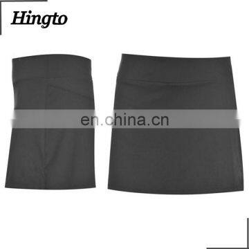 Custom design women plain black netball skirts wholesale