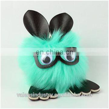 Hot Sales Faux Fur Pompom Wholesale Fur Pom Poms Key Chain Pendant for Woman Cellphone/handbag/hats/Car photo-4