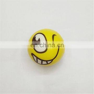 A022 Stress Ball Novelty Squeeze Ball Hand Wrist Exercise Squeeze Toys Smile Face PU Slow Rebound Ball 12pcs 6.3cm photo-3