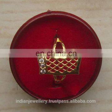 Stylish Gold Plated Wedding Finger Rings Exporter, Gold Plated Bridal Rings Manufacturer photo-5