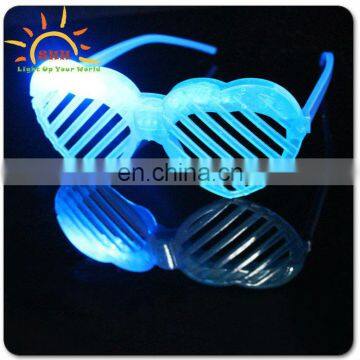 heart shape shutter sunglasses/LED shutter glasses for girl/flashing light glasses