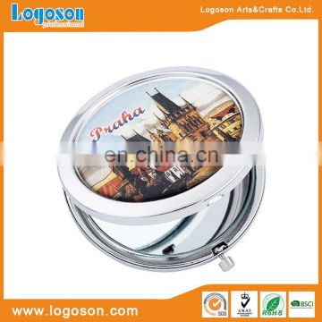 Compact mirror lady's metal make up pocket mirror