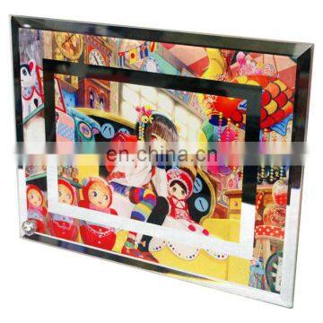 Sublimation Glass Photo Frame With Double Mirror Side Around New Design Glass Photo Frame photo-5
