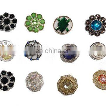 High Quality Fancy Round Diamante Crysta Bulkl Rhinestone Buttons