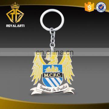 High quality Custom MCFC Hard Enamel Keychain with Silver Plating