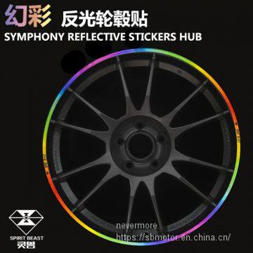 Spirit Beast motorcycle modified wheel pvc reflective sticker colorful motor  waterproof 3sizes  BR102