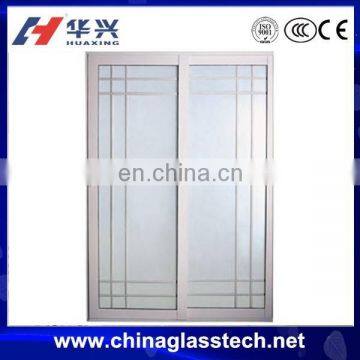 CE certificate Size customized frost glass aluminum alloy profile dressing room sliding door