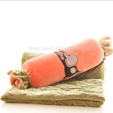 Dual use carton elephant pillow quilt plush toy plush carpet for office