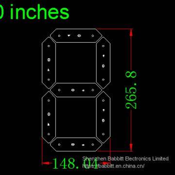 10 Inch 7 Segment Red Outdoor Waterpoof LED Gas Price Sign Display,led Display Panels photo-2