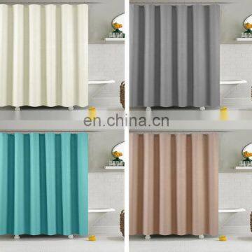 Fashion Design Logo Printed Waterproof Portable Custom Polyester Shower Curtain photo-6