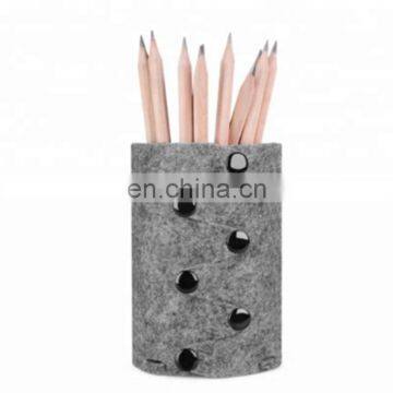 2018 hot customized fashion Foldable felt pen holder/ brush pot /pen container with Factory Price