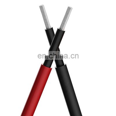 PV1-F 2 cores red black pure tinned copper conductor dual solar charger cable