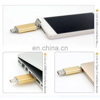 2018 Promotional 3 in 1 OTG Functions USB 3.1 Hight Speed Type c Usb Flash Drive for Apple Notebook Macbook and Letv Cell Phones photo-3