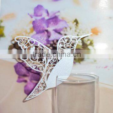 New arrival wedding supplies personalized handmade butterfly in various colors with fast shipment laser cut escort cards SC111