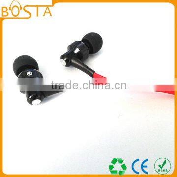 Headphone manufacturing factory high quality in-ear metallic stereo earphone for mobile phone