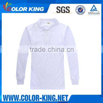 High Quality Sublimation Men Long Sleeves Collar T-shirt