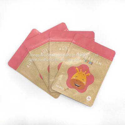 Kraft paper self sealing bag tea packing bag kraft paper window zipper bag food bag snack dried fruit beef bag