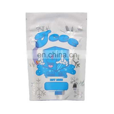 Custom Logo Print blue Matte Smell Proof Packing Mini Zip lock candy Mylar Plastic Cookie Packaging Bags