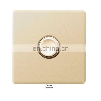 New design 10A/16A British standard European standard dimmer golden flame retardant PC panel electrical wall switch socket panel