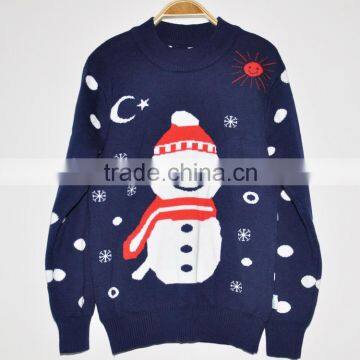 snowman pattern Winter christmas pullover Ugly christmas sweater