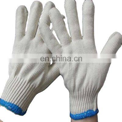 Cheap Daily Use White Knitted Cotton Work Gloves