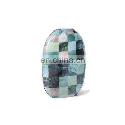 Home Decoration Modern Colorful Flat Vase Jingdezhen Ceramics