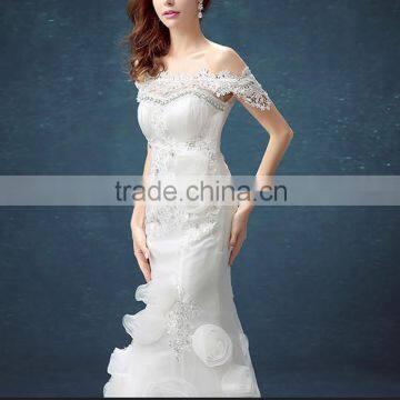 C71685A Women Sexy Party Dress Lace Mermaid Wedding Dress photo-4