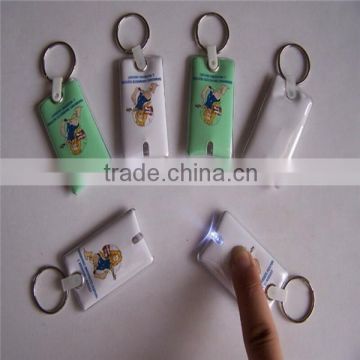 China Manufacturer Customized Logo 2D Or 3D Embossed Cute Led PVC Keychain