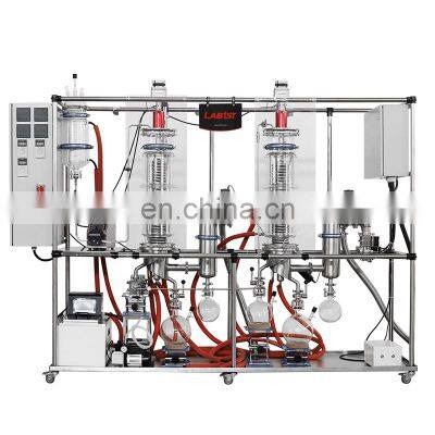 Dual stage molecular distillation wiped film system