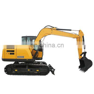 Bucket 0.33m3 8 Ton Small Crawler Excavator XE80D Price