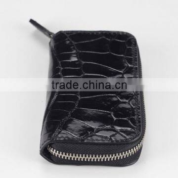 Luxury Crocodile Skin and Sheep Leather Compact Key Case Car Key Holder Organizer Bag photo-6