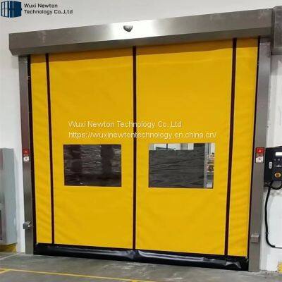Industrial Automatic Plastic Zipper Fast Acting Rapid Rise PVC Fabric High Speed Self Repairing Roll up Door for Clean Room photo-2